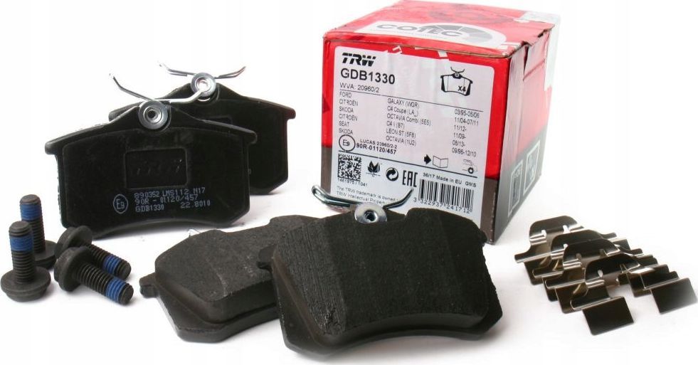 Тормозные колодки TRW COTEC задние для Audi A3 II (8P) 2003-2013. Артикул GDB1330