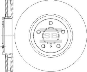 Тормозной диск Sangsin Hi-Q передний для Infiniti QX50 I 2013-2017. Артикул SD4247