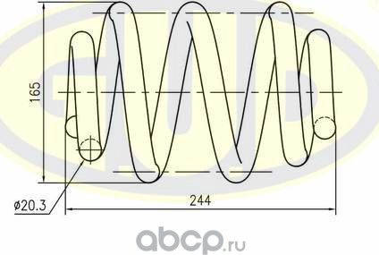 Пружина подвески G.U.D.. Артикул GCS295050
