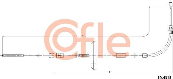 Трос ручника (тросик ручного тормоза) Cofle. Артикул 92.10.4313