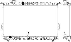 Радиатор охлаждения двигателя Sakura. Артикул 3221-1007