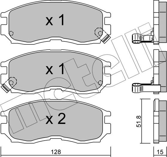 Тормозные колодки Metelli. Артикул 22-0224-0