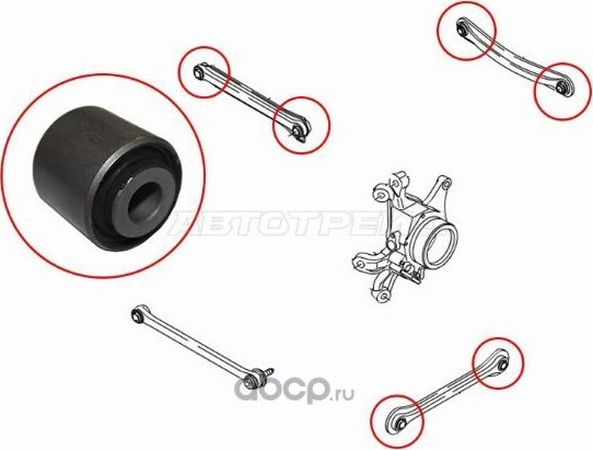 Сайлентблок задней тяги SSANG YONG KYRON 05-12NEW (SAT). Артикул ST4540121000B