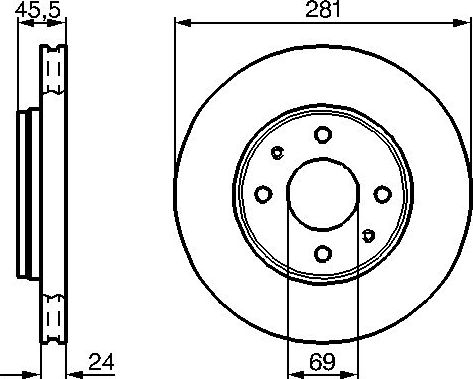 Тормозной диск Bosch. Артикул 0 986 479 B37