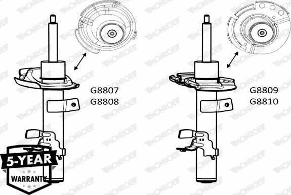 Амортизатор Monroe Original (Gas). Артикул G8809