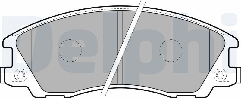 Тормозные колодки Delphi (Low-Metallic). Артикул LP1853