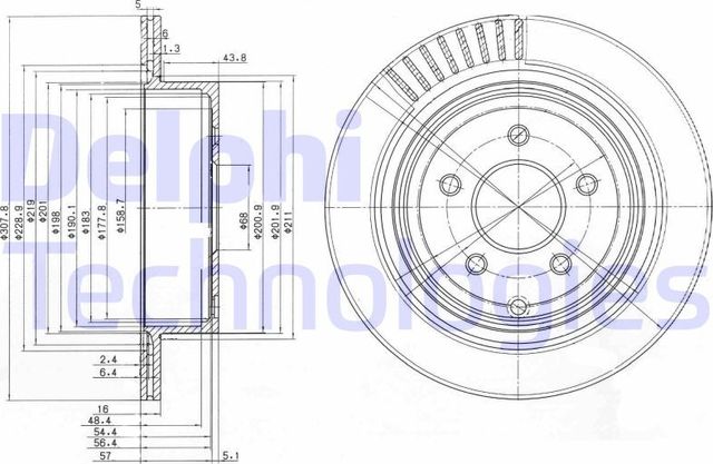 Тормозной диск Delphi. Артикул BG4041