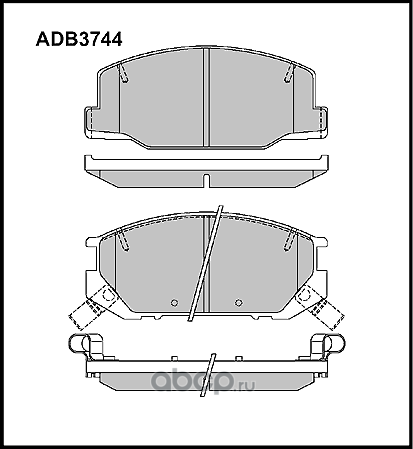 Колодки тормозные (Allied Nippon) Allied Nippon. Артикул ADB3744