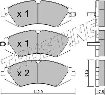 Тормозные колодки Trusting. Артикул 303.0