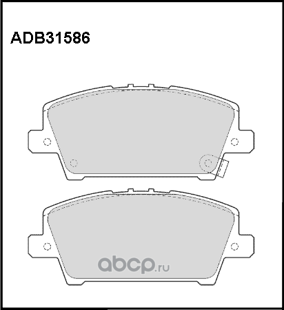 Колодки тормозные дисковые | перед | (Allied Nippon). Артикул ADB31586