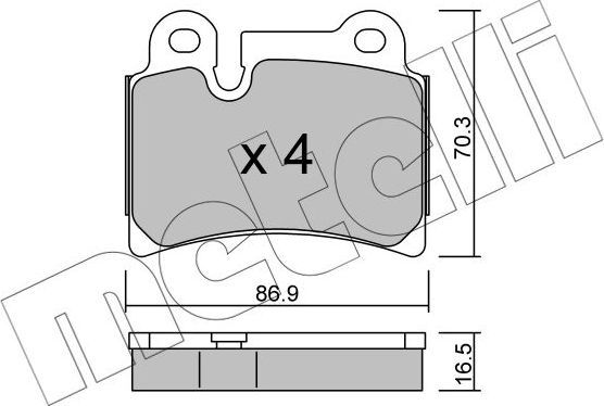 Тормозные колодки Metelli. Артикул 22-0660-0