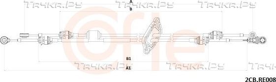 Трос переключения передач КПП Cofle для Renault Master III 2010-2011. Артикул 92.2CB.RE008