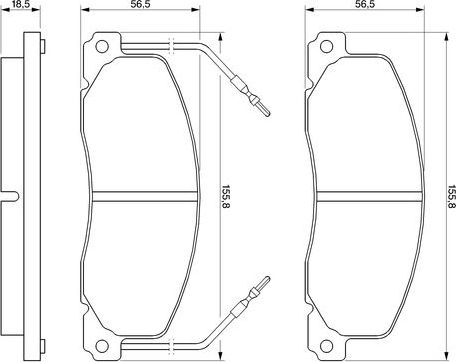 Тормозные колодки Bosch (Low-Metallic) передние для Lancia Thesis 1980-2001. Артикул 0 986 460 946