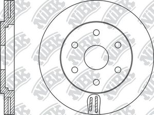 Тормозной диск NiBK передний для Nissan Navara D40 2005-2015. Артикул RN1416