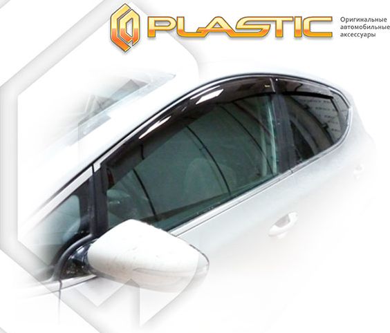 Дефлекторы СА Пластик для окон (Classic полупрозрачный) Kia Ceed хэтчбек 2012-2017. Артикул 2010030311715