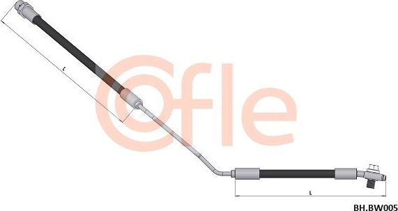 Тормозной шланг Cofle. Артикул 92.BH.BW005
