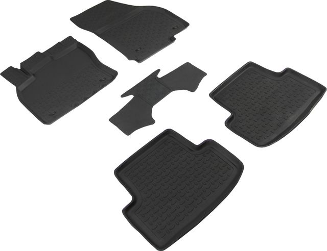 Коврики резиновые Seintex с высоким бортиком для салона Skoda Karoq 2019-2026. Артикул 94062