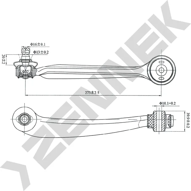 Рычаг передний верхний левый AUDI A4/A6 95-01 (Zennek). Артикул DCA0024