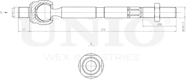 Тяга рулевая (Unio). Артикул SSP-30089