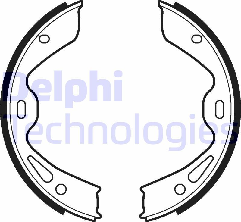Тормозные колодки (стояночная тормозная система) Delphi. Артикул LS2120