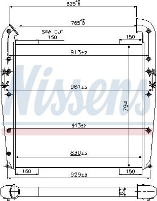 Интеркулер Nissens для Scania 4 1995-2008. Артикул 96960
