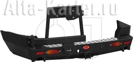 Бампер силовой OJ задний с калиткой под запаску для Great Wall Hower 5 2011-2026. Артикул 03.406.13