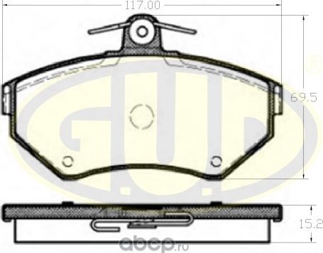 Тормозные колодки G.U.D.. Артикул GBP063100