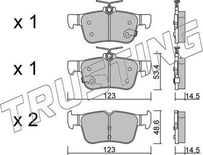 Тормозные колодки Trusting. Артикул 1064.1