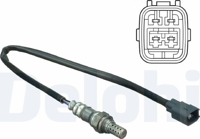 Лямбда-зонд (кислородный датчик) Delphi для Toyota Ist I 2004-2007. Артикул ES20157-12B1