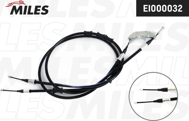 Трос ручника (тросик ручного тормоза) Miles задний правый/левый для Opel Vectra B 1995-2003. Артикул EI000032