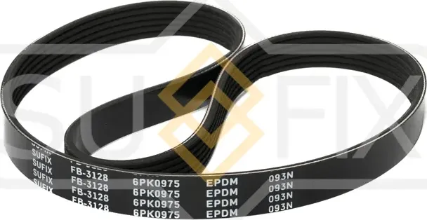 Ремень поликлиновый 6PK0975 (Sufix). Артикул FB3128