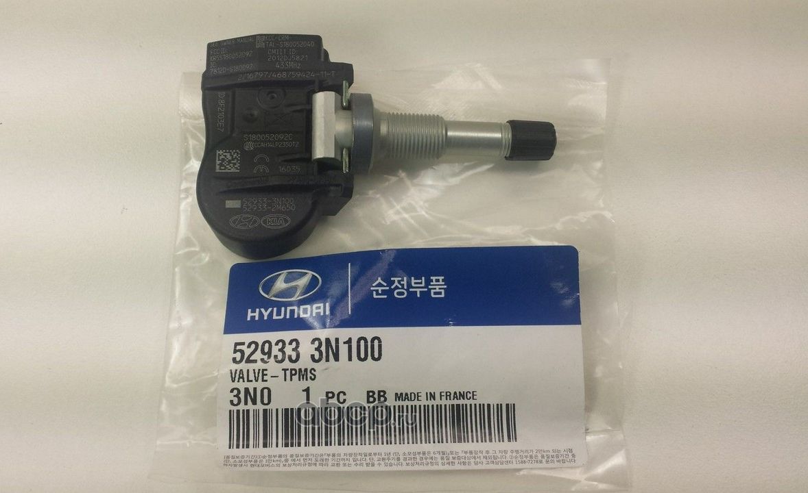 Датчик давления в шинах Hyundai / KIA. Артикул 529333N100