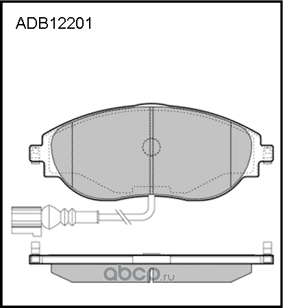 Колодки тормозные дисковые (Allied Nippon). Артикул ADB12201