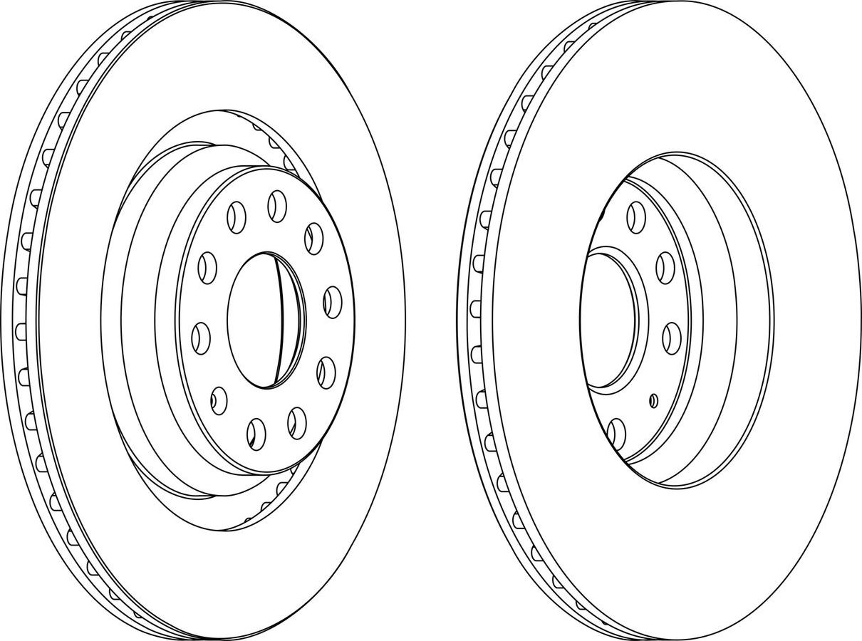 Тормозной диск Ferodo PREMIER Coat+ disc задний для Audi Q3 I (8U) 2013-2018. Артикул DDF1503C