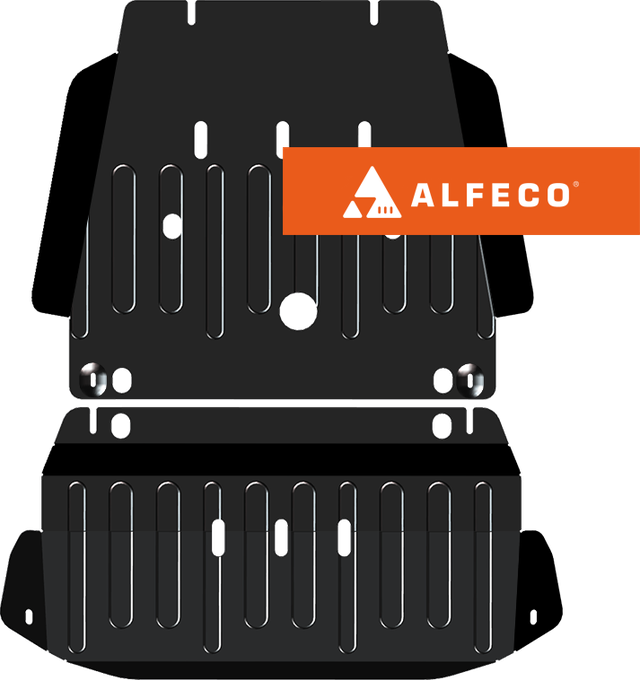 Защита Alfeco для КПП и РК (2 части) Toyota Tacoma Double Cab (N200) 2012-2015. Артикул ALF.24.143