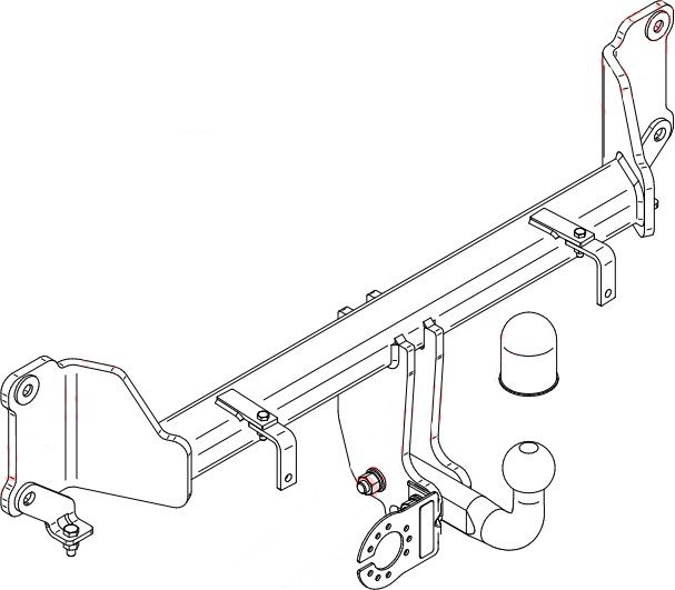 Фаркоп Steinhof для BMW X4 F26 2014-2018. Артикул B-092