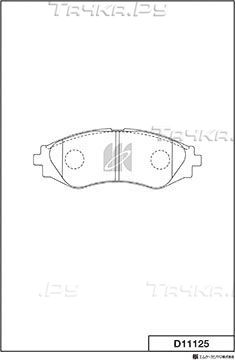 Тормозные колодки MK Kashiyama передние для Daewoo Rezzo 2000-2008. Артикул D11125