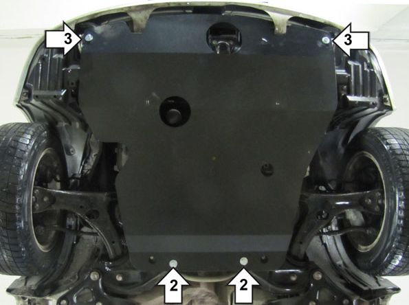 Защита Мотодор для картера, КПП Toyota Allion 2002-2004. Артикул 02561