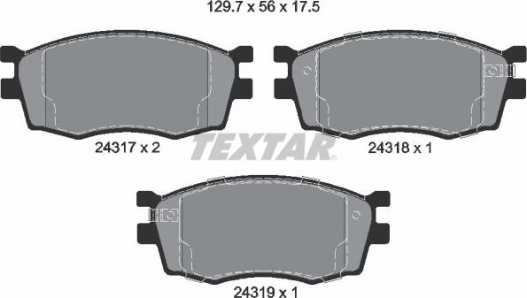 Тормозные колодки Textar Q+. Артикул 2431701