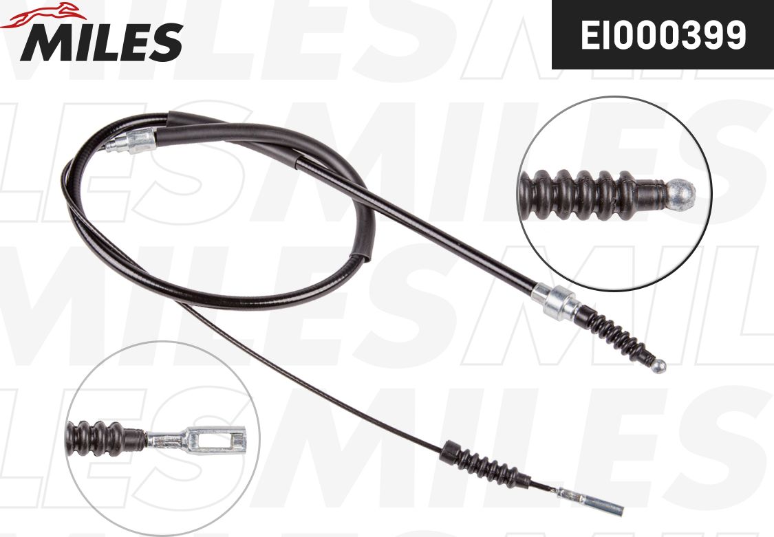 Трос ручника (тросик ручного тормоза) Miles. Артикул EI000399