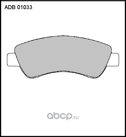 Колодки тормозные PEUGEOT Partner,207,307,1007 CITROEN C4,Berlingo передние (4шт (Allied Nippon). Артикул ADB01033