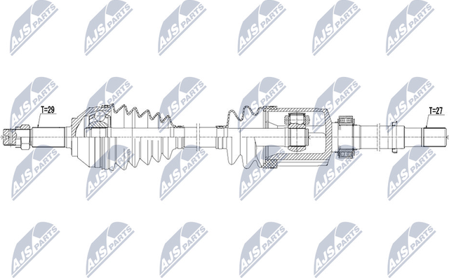 Полуось (привод в сборе, приводной вал) NTY для Nissan Qashqai I 2007-2013. Артикул NPW-NS-056