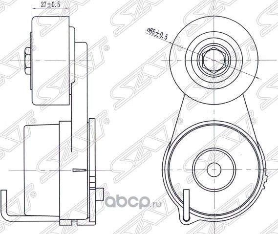 Натяжитель приводного ремня HYUNDAI SANTA FEKIA S (SAT). Артикул ST252812F000