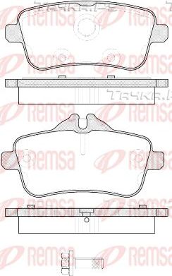 Тормозные колодки Remsa задние для Mercedes-Benz GLA I (X156) 2015-2026. Артикул 1503.00