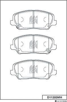 Тормозные колодки MK Kashiyama передние для Tesla Model X I 2015-2026. Артикул D11305MH