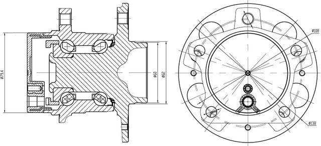 Ступица колеса (в сборе) Trialli. Артикул MR 2703