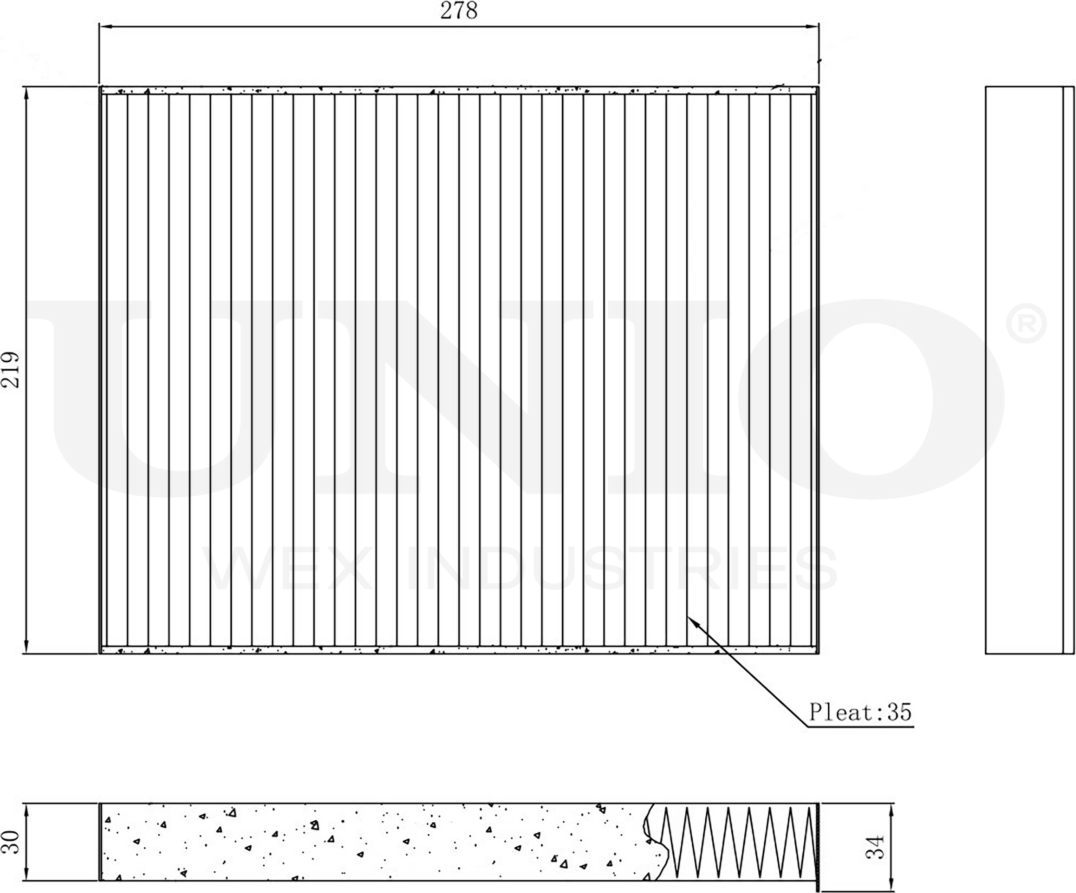 Фильтр салона (Unio). Артикул FLT-40026C