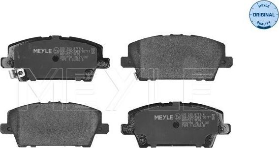 Тормозные колодки Meyle Original передние для Honda Civic VIII 2005-2011. Артикул 025 240 8717/W