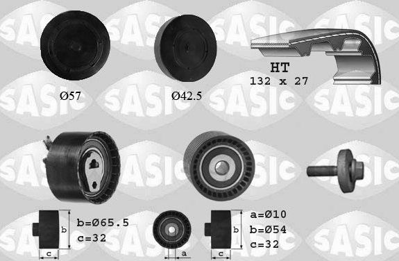 Ремень ГРМ с роликами (комплект) Sasic. Артикул 1754008
