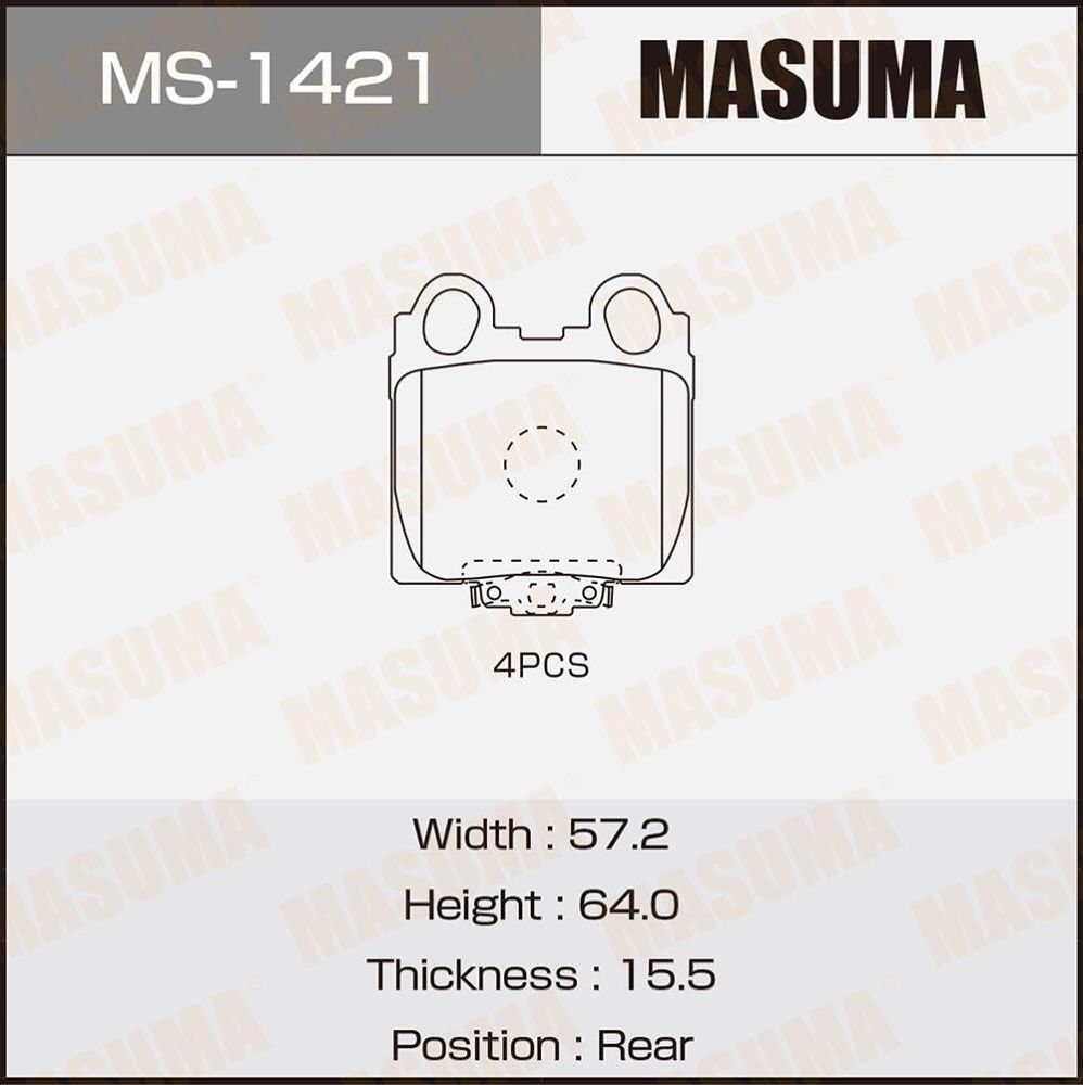Тормозные колодки Masuma. Артикул MS-1421